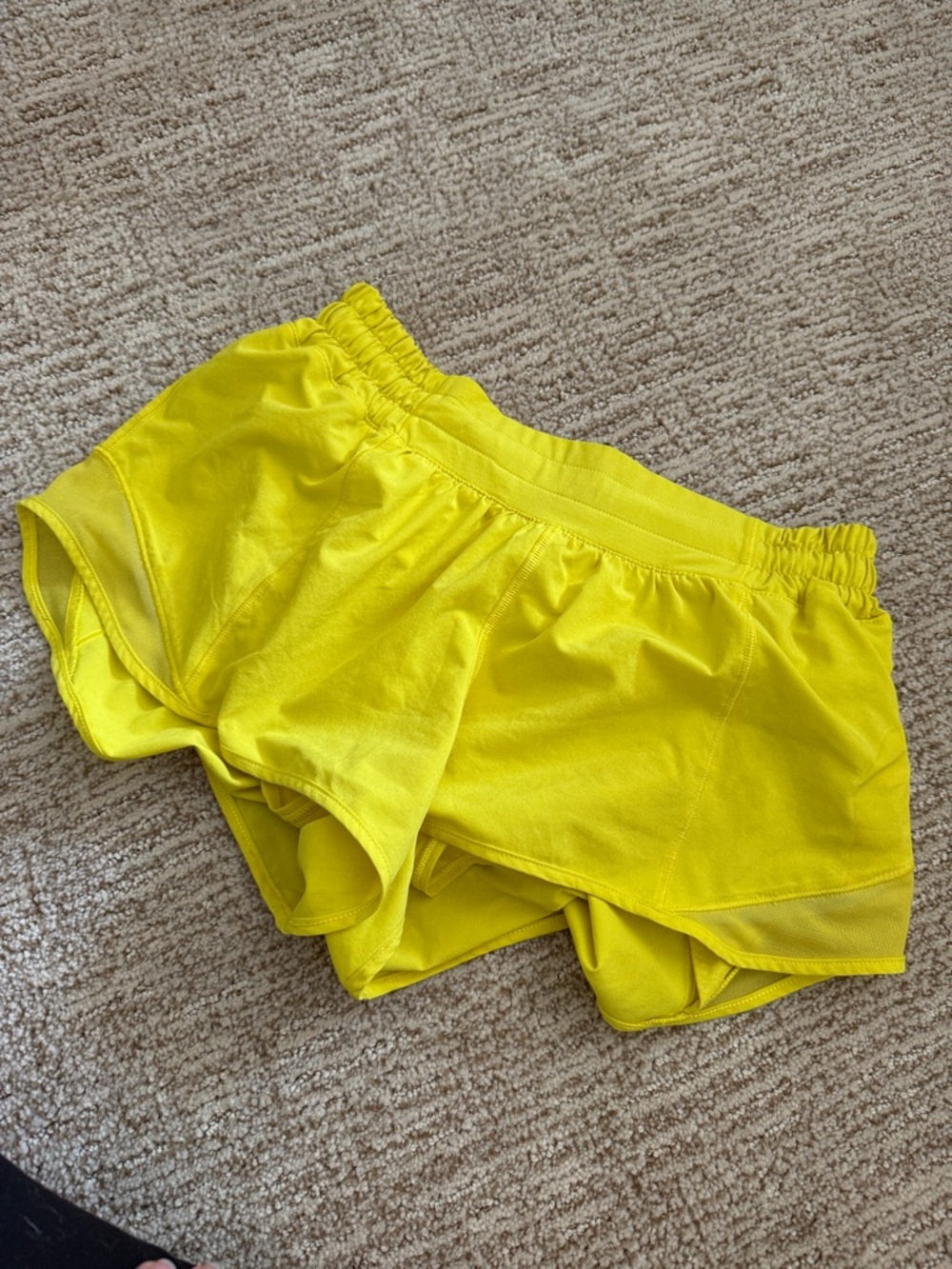 Women's Lululemon Yellow Hottie Hot Shorts - 2.5” size 6
